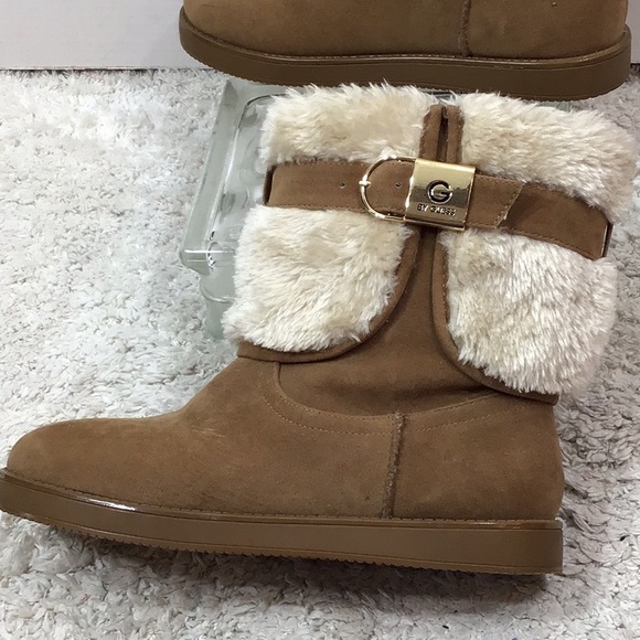Guess Addalyn faux suede/fur lined booties 7.5 - Picture 6 of 11